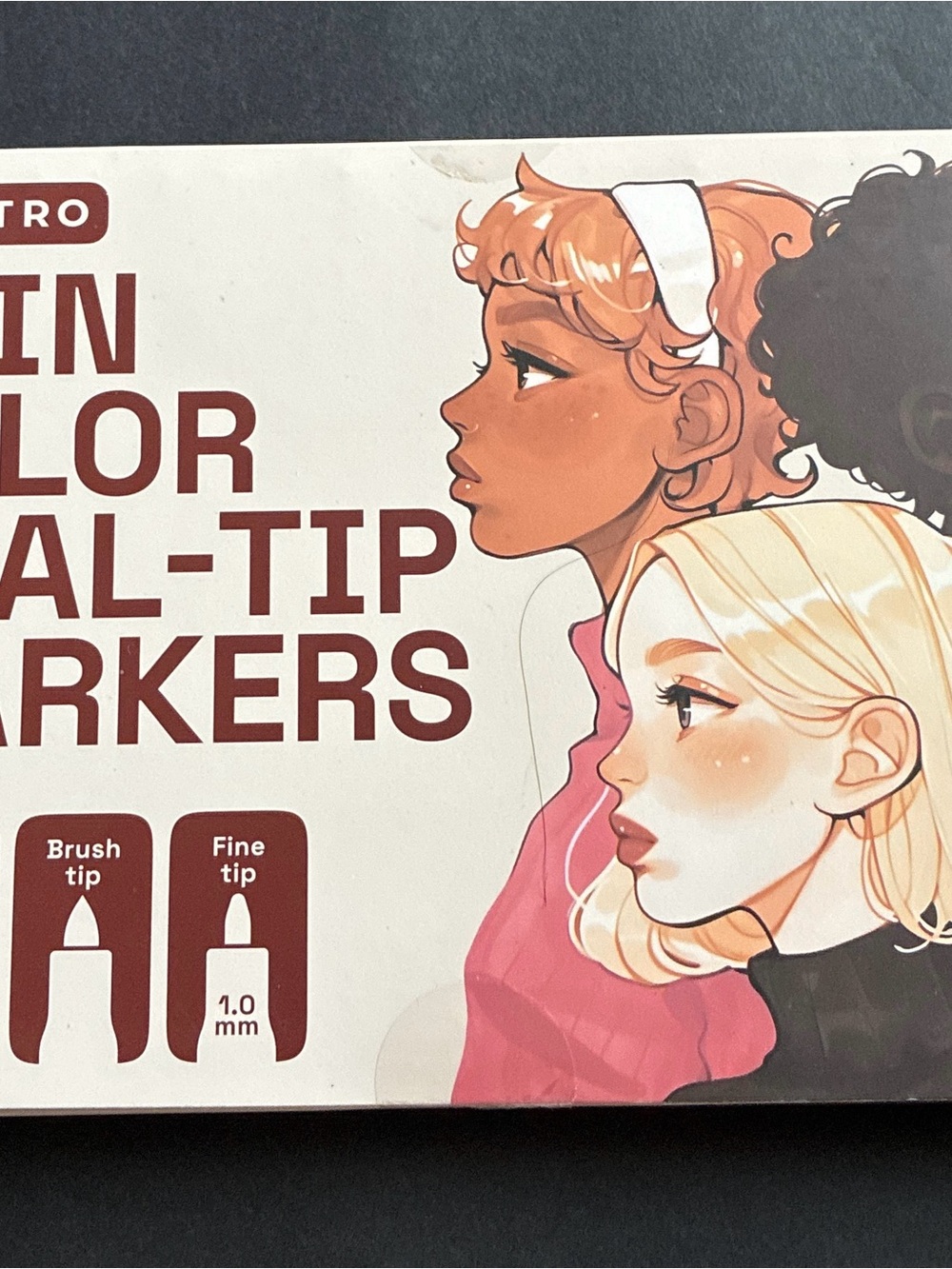 Dual-Tip Marker Set for Women Makeup Looks - Pink